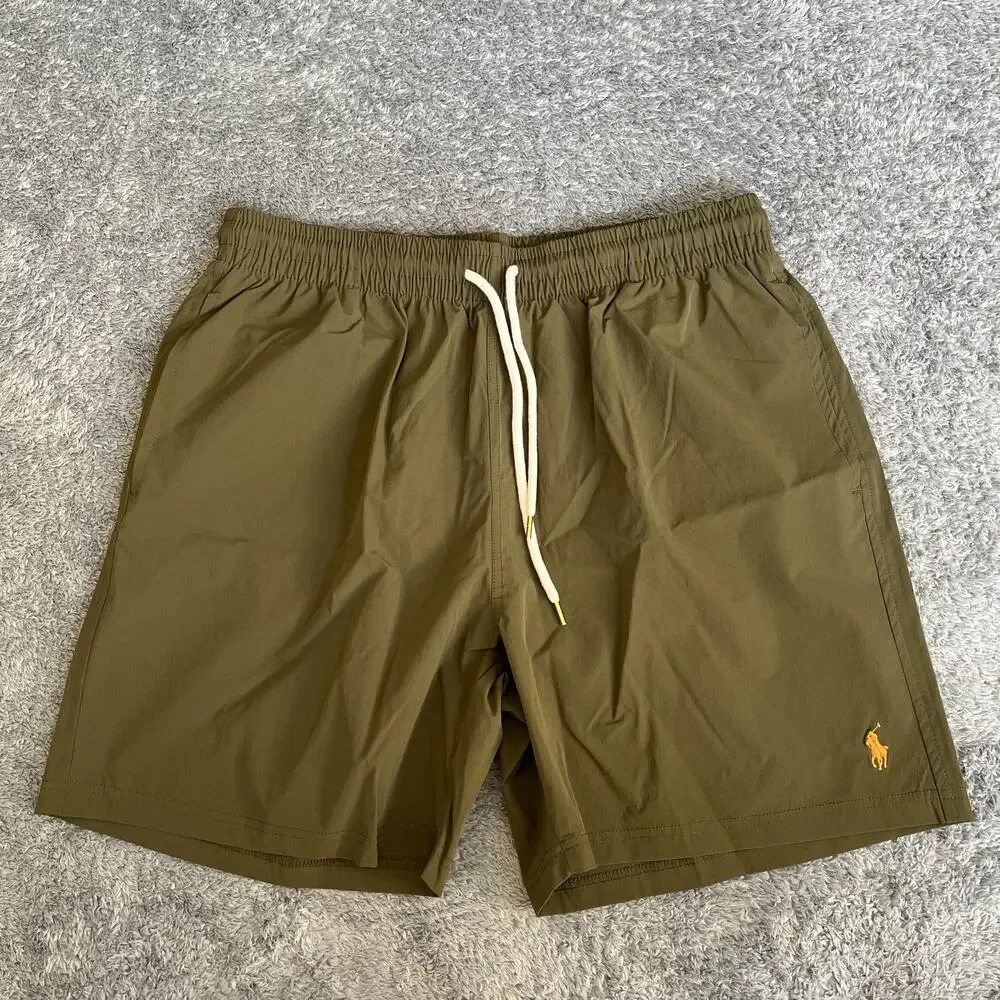 Polo Ralph Lauren Olive Green Board Shorts Traveller Swim Shorts Men's Size 2XL